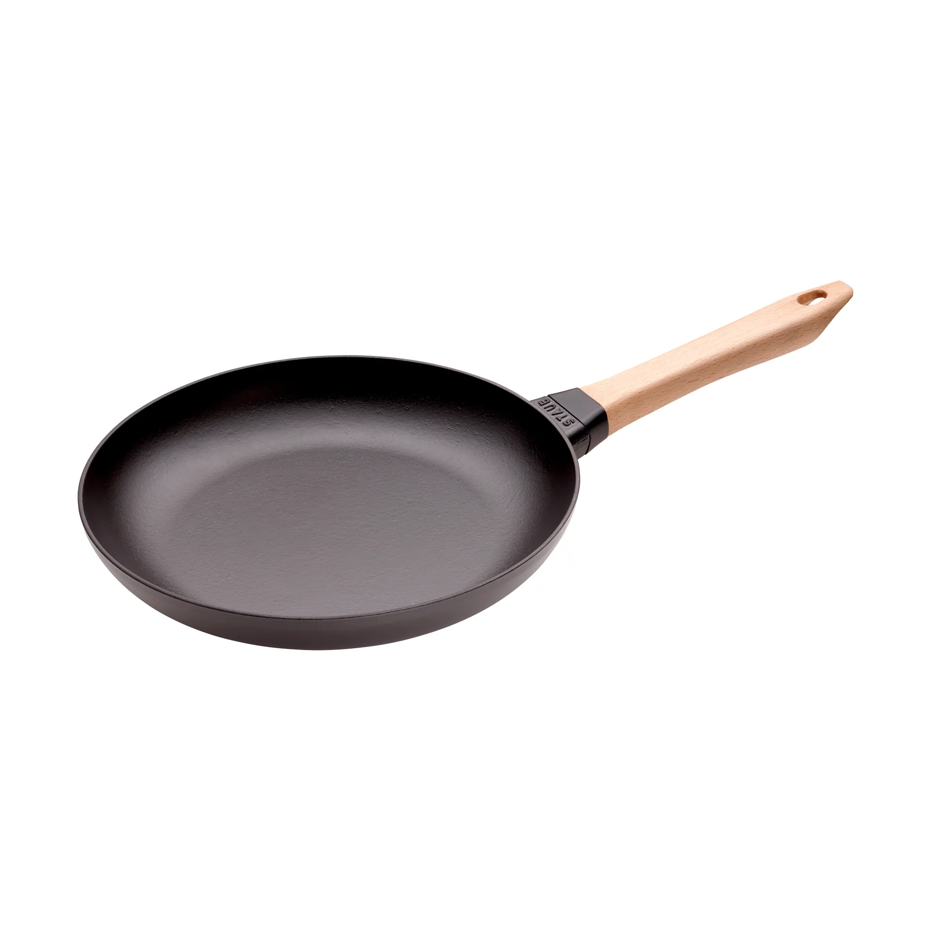 Padella Staub in ghisa nera con manico in legno chiaro, Ø28 cm STAUB