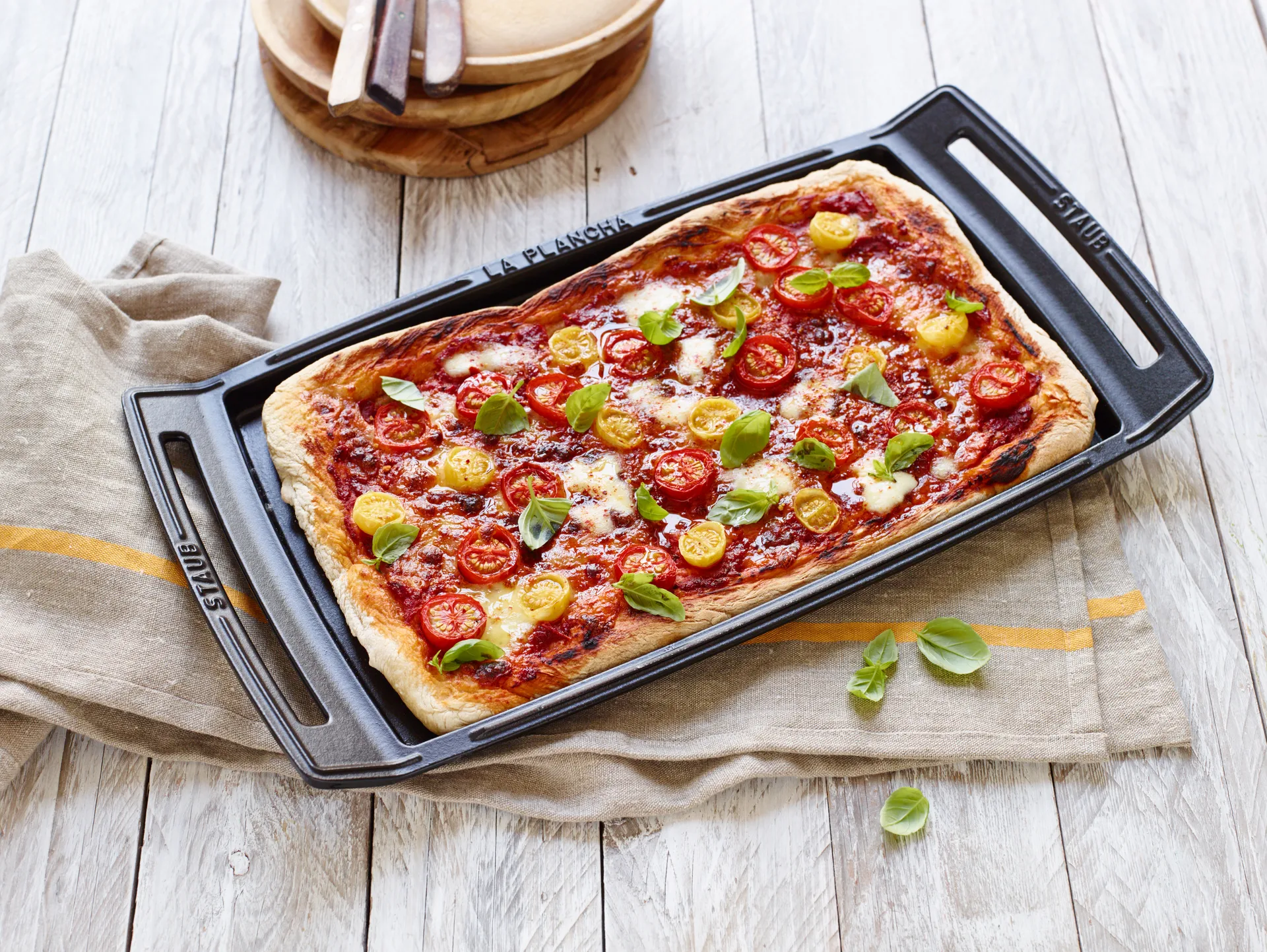 Piastra Teppanyaki Staub con maniglie 38x25 cm, Nero STAUB