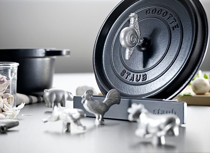 Reggicoperchio ghisa-silicone Staub , Nero STAUB