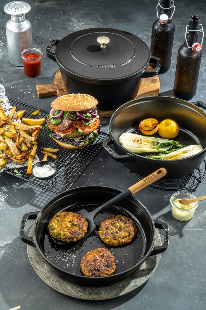 Set di pentole e padelle impilabili Staub 5 pezzi, Nero STAUB