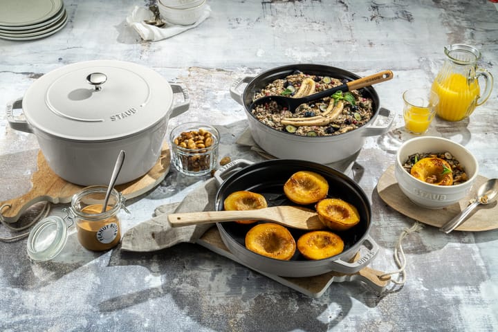 Set di pentole e padelle impilabili Staub 5 pezzi, White truffle STAUB