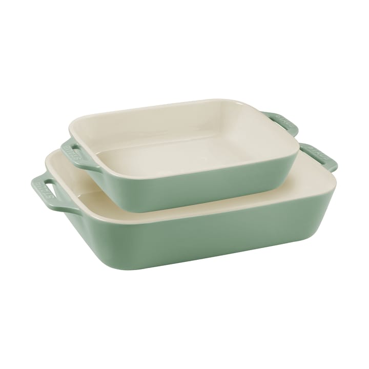 Set di teglie rettangolari in ghisa Staub 2 pezzi - Legno di eucalipto - STAUB
