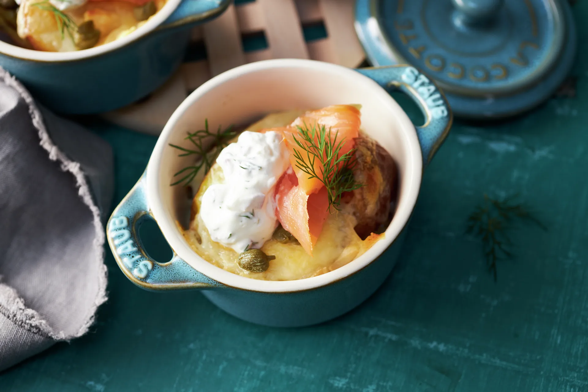 Set pentole Staub mini Ø 10 cm confezione da 4, Turchese antico STAUB