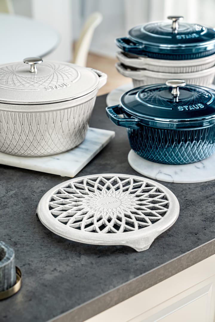 Sottopentola Staub Twister 18,5x19 cm, White truffle STAUB