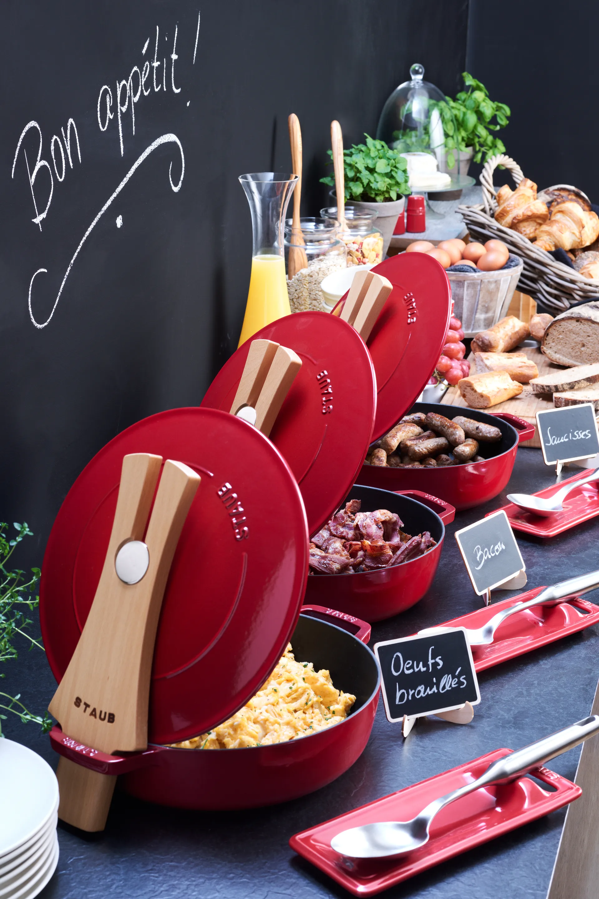 Supporto coperchio Staub in legno, 24 cm STAUB