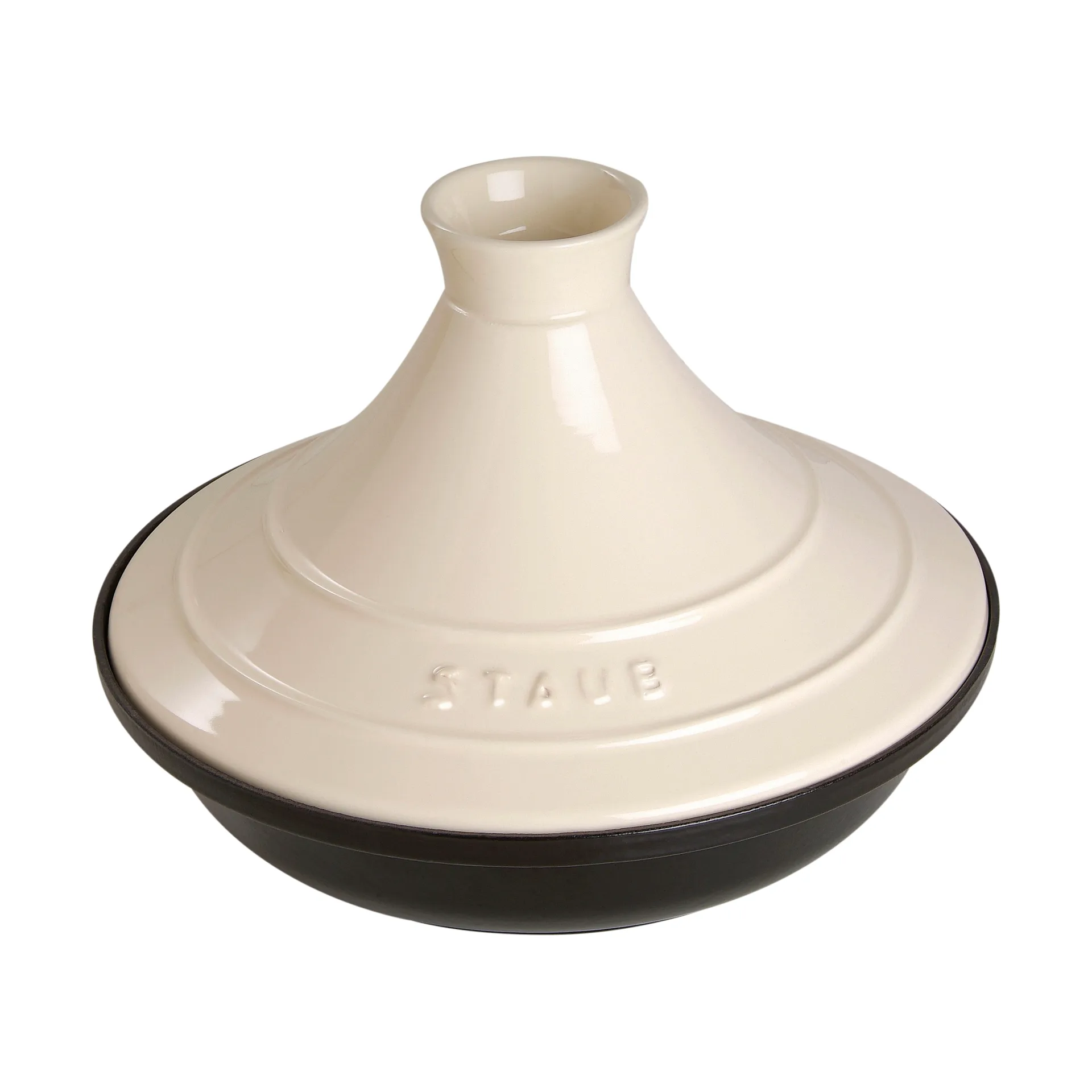 Tagine in ghisa nero-beige Staub, 20 cm STAUB