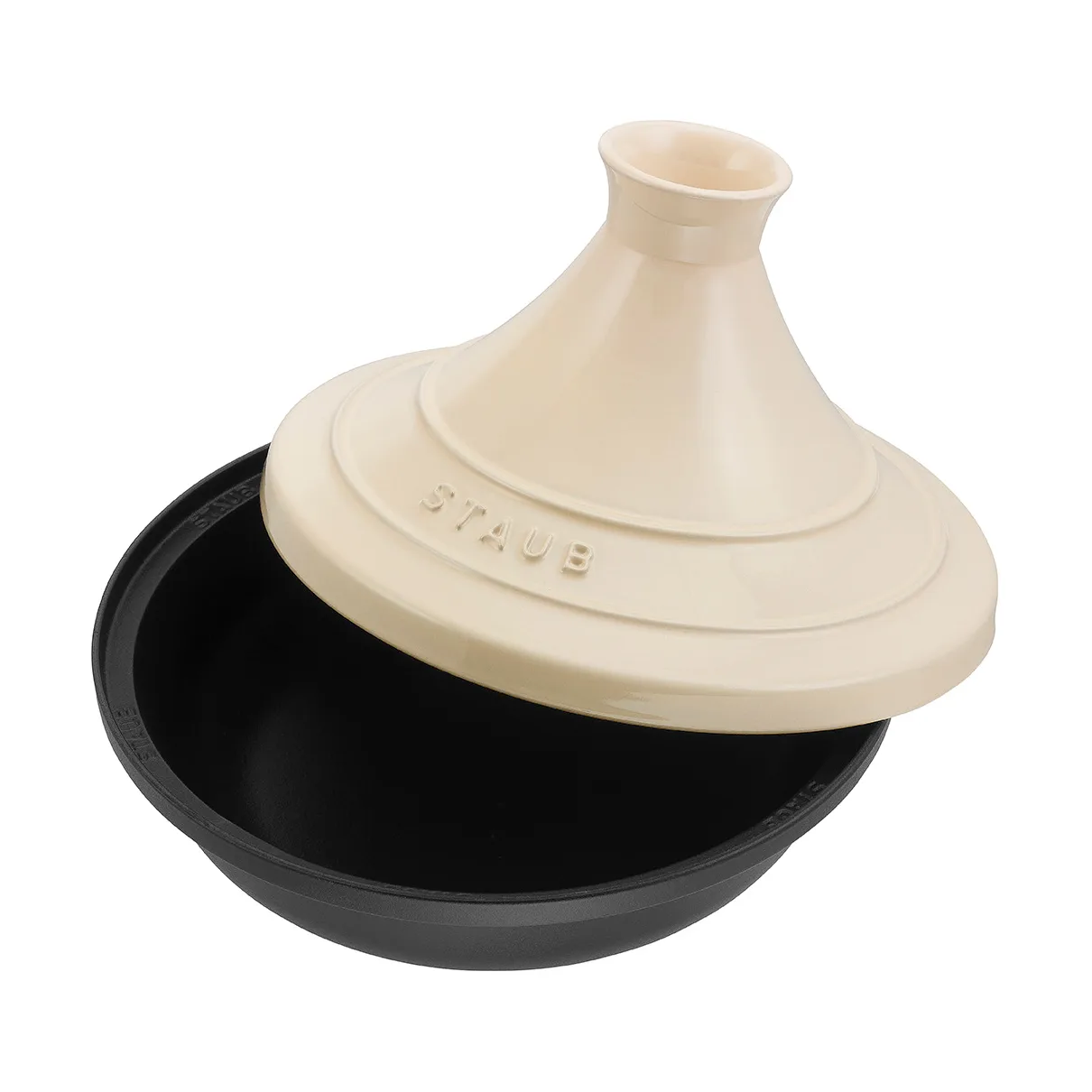 Tagine in ghisa nero-beige Staub, 28 cm STAUB