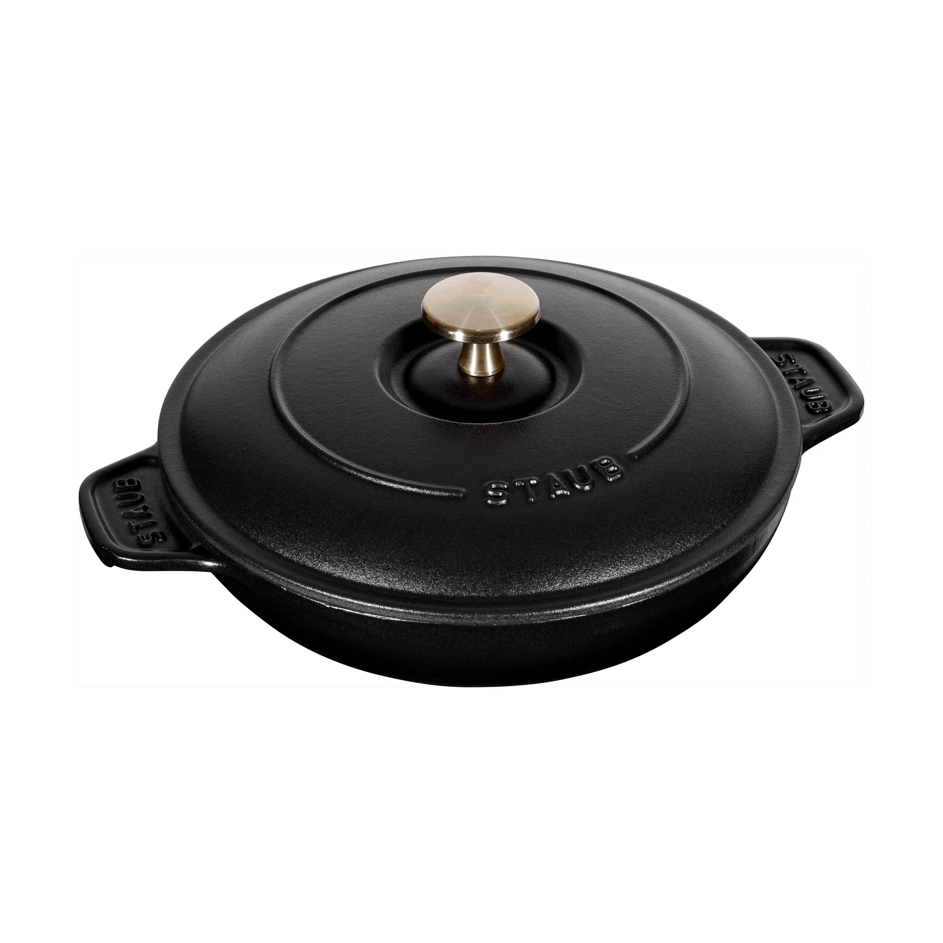 Teglia in ghisa rotonda con coperchio Staub Ø20 cm, Nero STAUB