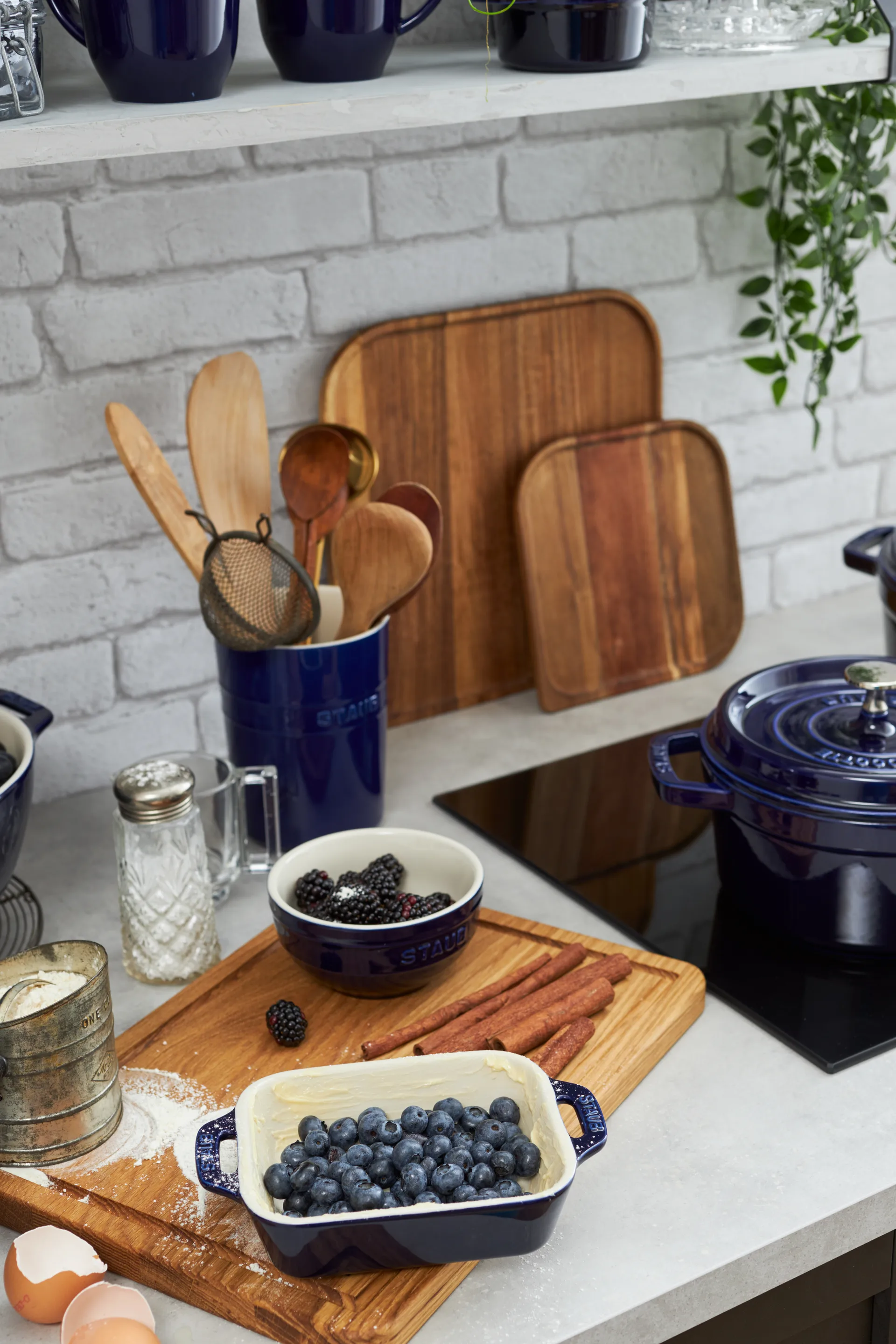 Teglia rettangolare Staub 14x11 cm, blu STAUB