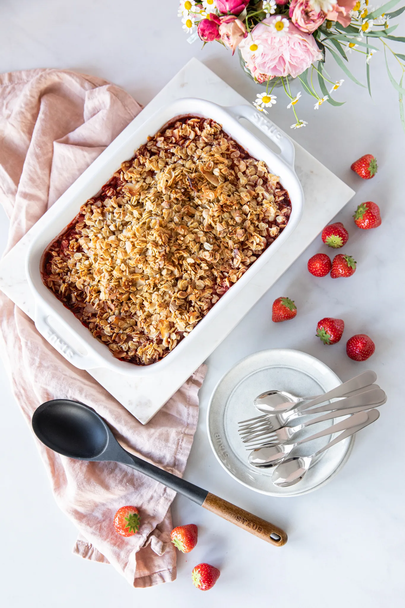 Teglia rettangolare Staub 34x24 cm, bianco STAUB