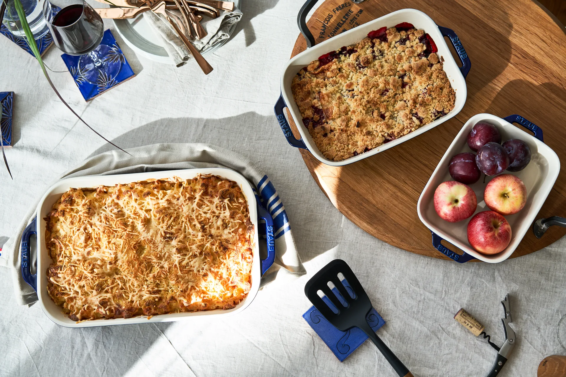 Teglia rettangolare Staub 34x24 cm, blu STAUB