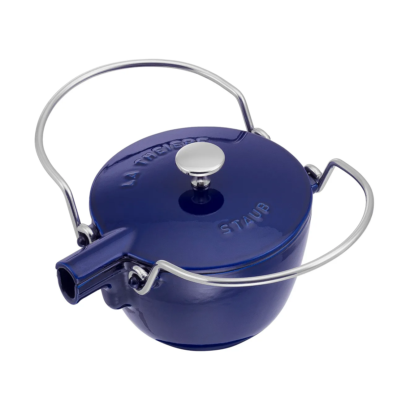 Teiera in ghisa rotonda Staub 1,15 L, Blu scuro STAUB