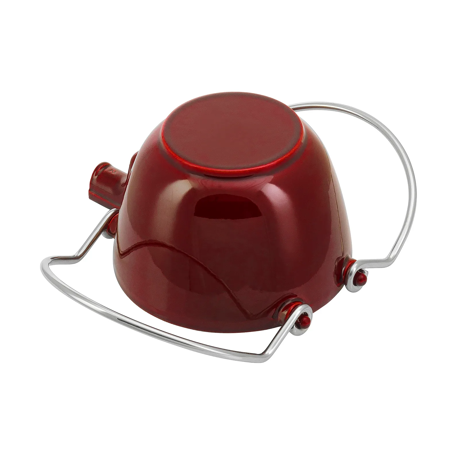 Teiera in ghisa rotonda Staub 1,15 L, Grenadine rosso STAUB