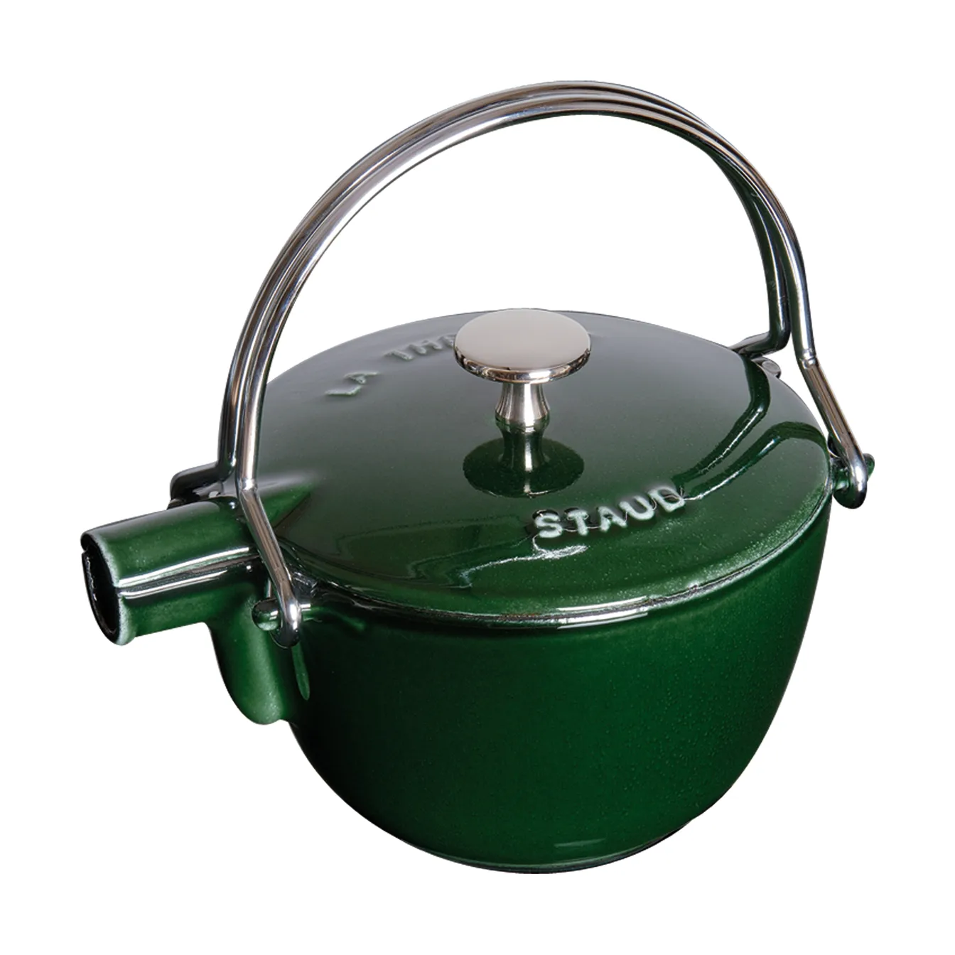 Teiera in ghisa rotonda Staub 1,15 L, Verde basilico STAUB