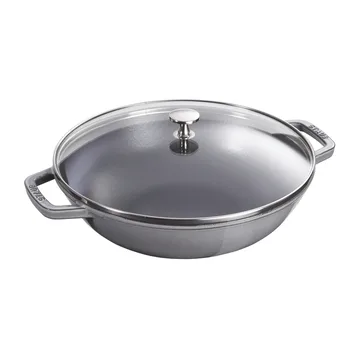 Wok con coperchio in vetro Ø 37 cm 5,7 L - grigio - STAUB