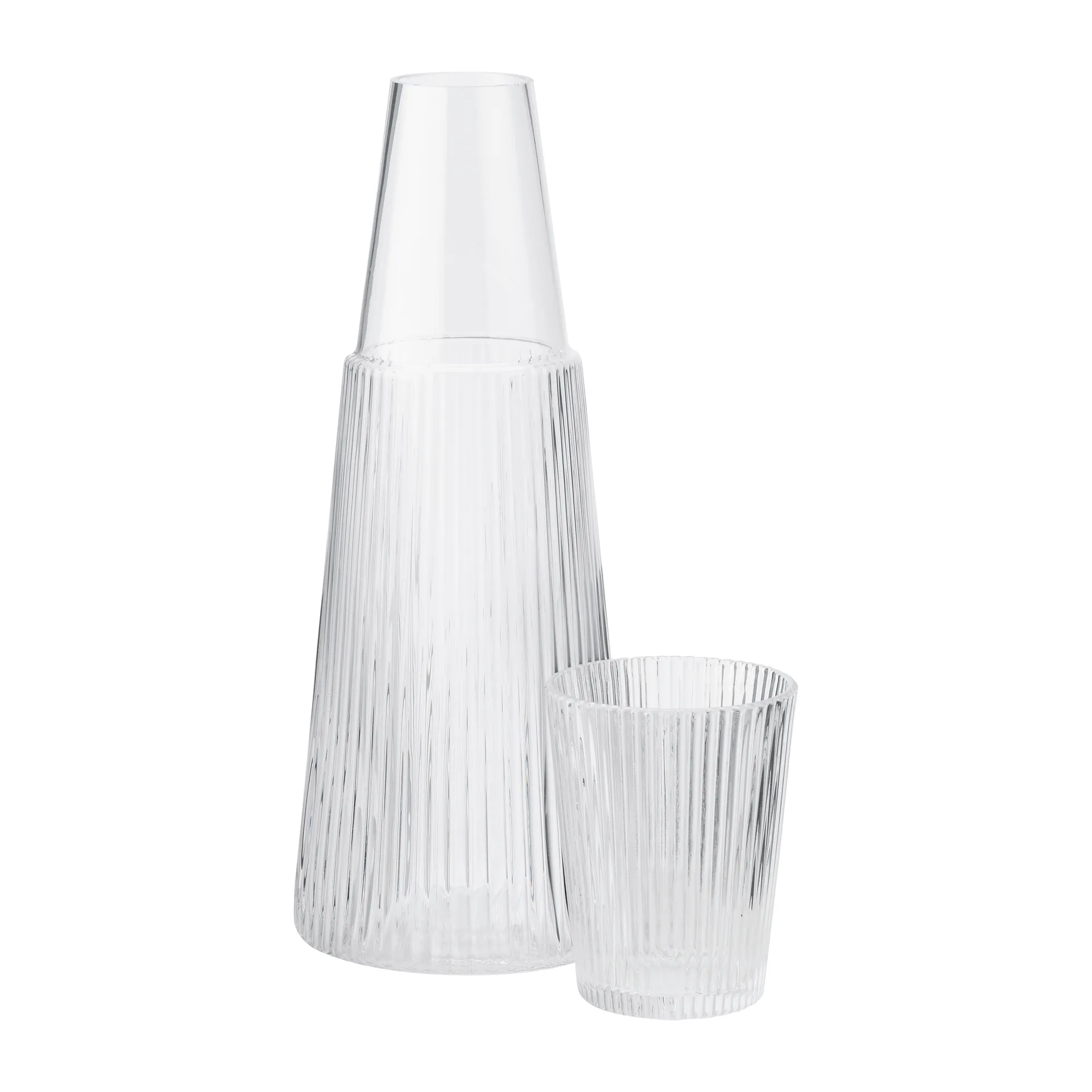 Caraffa Pilastro con bicchiere, Trasparente Stelton