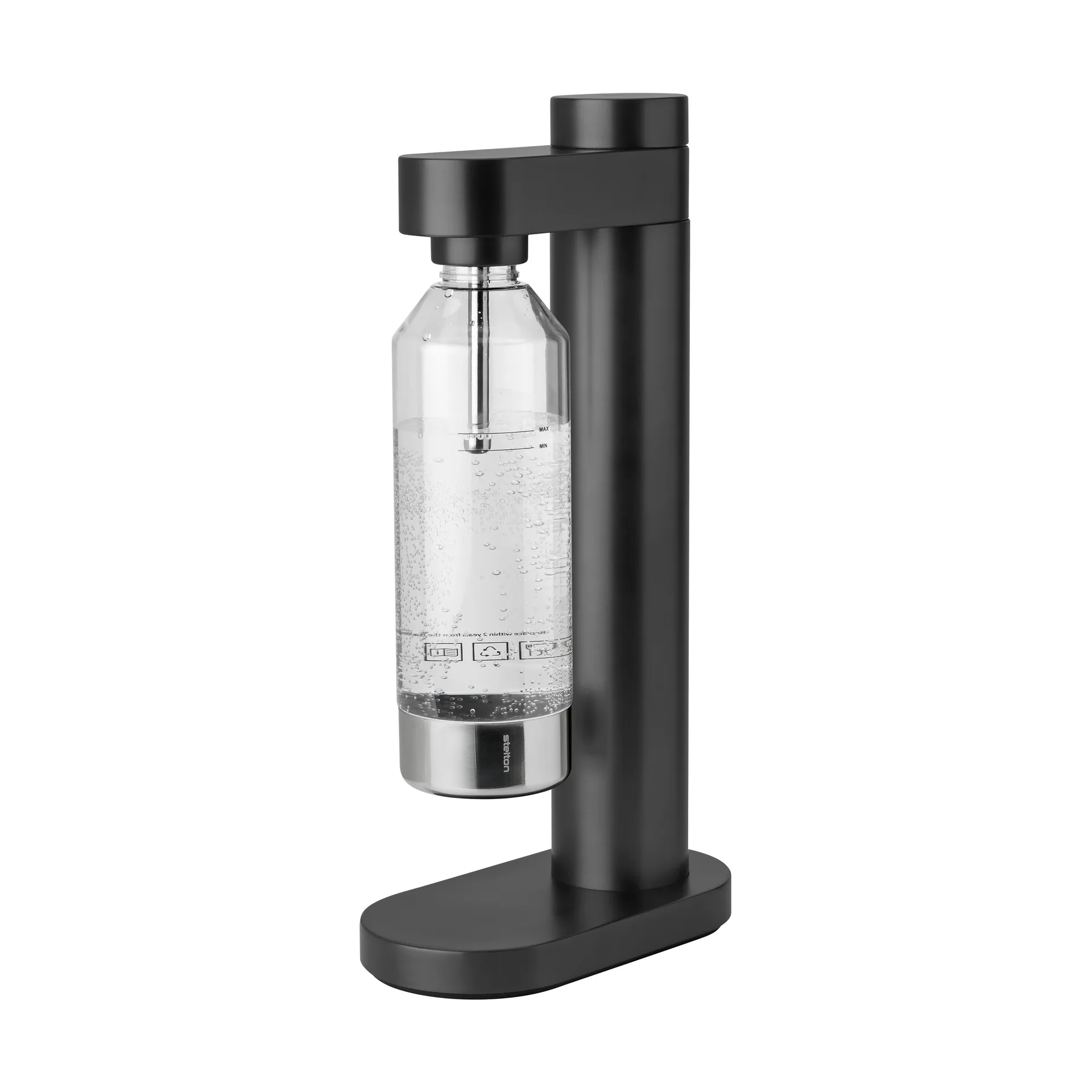 Gasatore acqua frizzante Brus, Black metallic Stelton