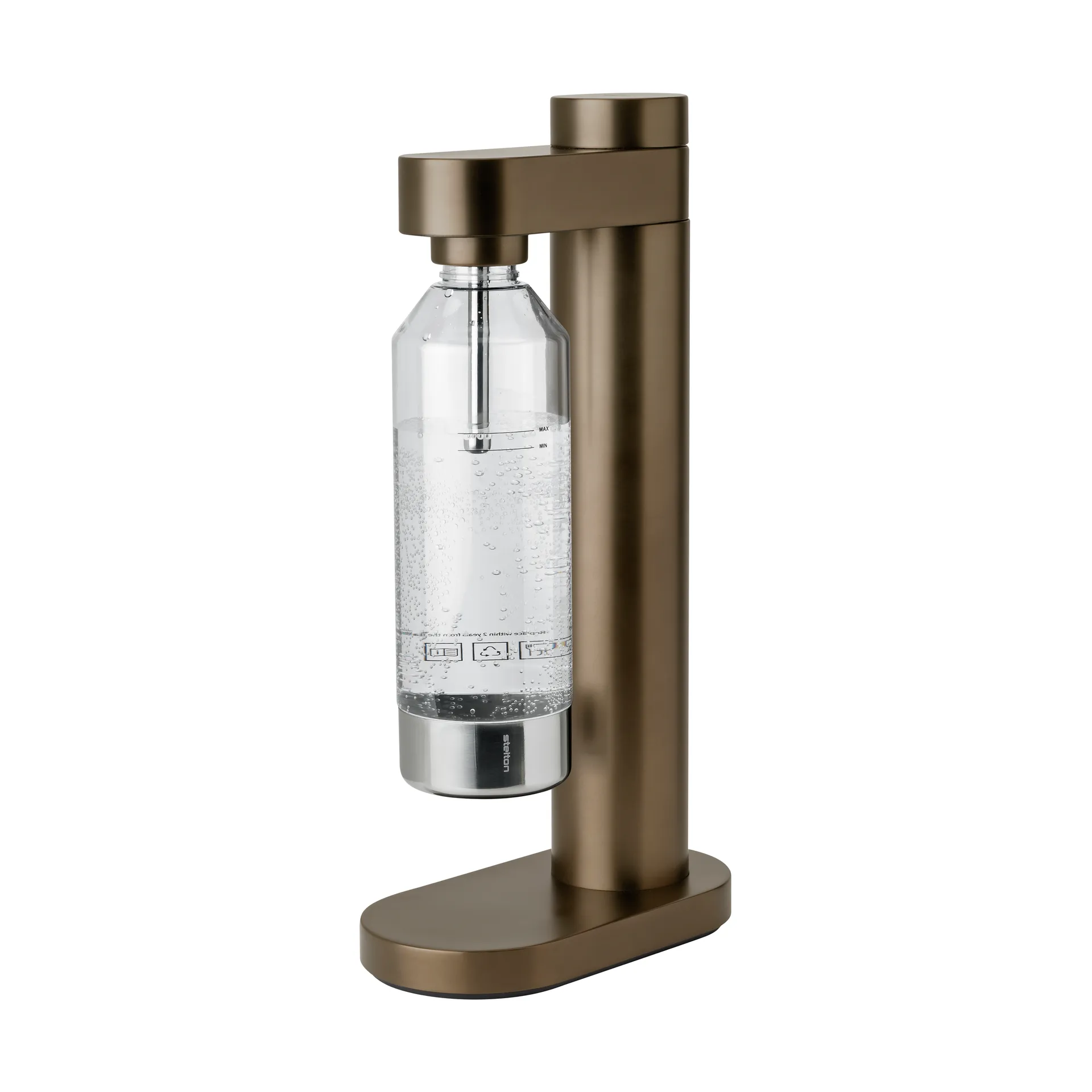 Gasatore acqua frizzante Brus, Dark brown metallic Stelton
