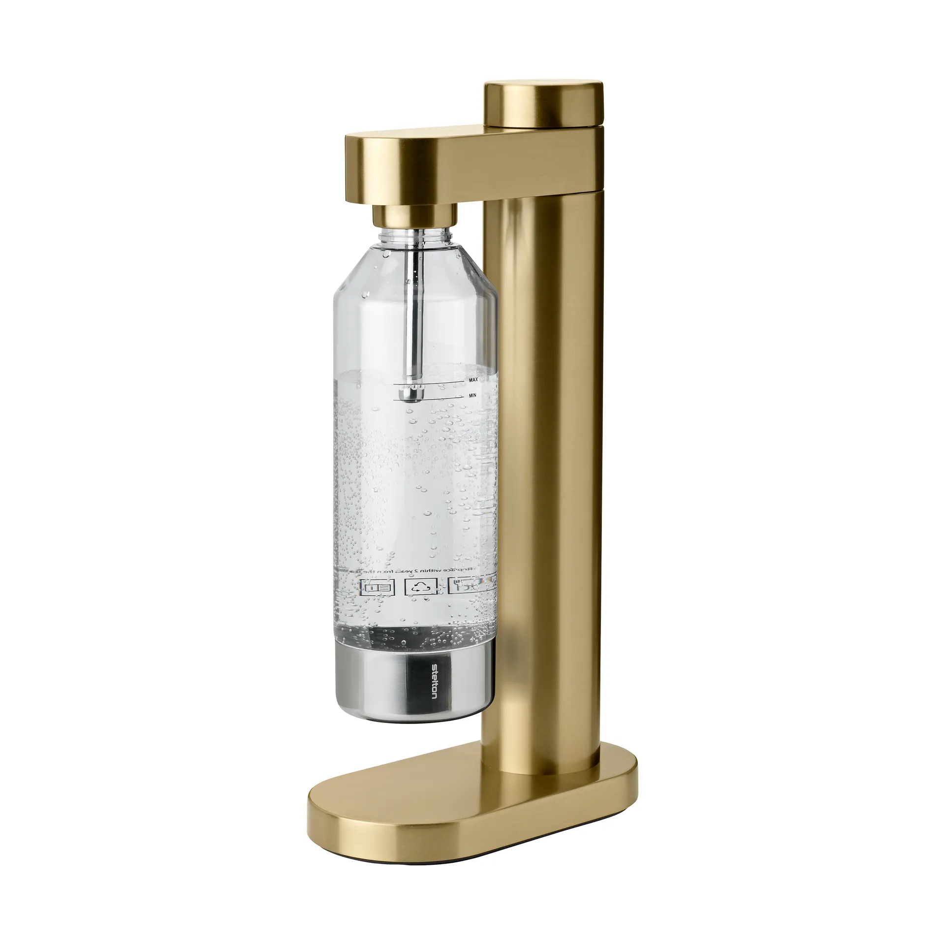 Gasatore acqua frizzante Brus, Ottone spazzolato Stelton