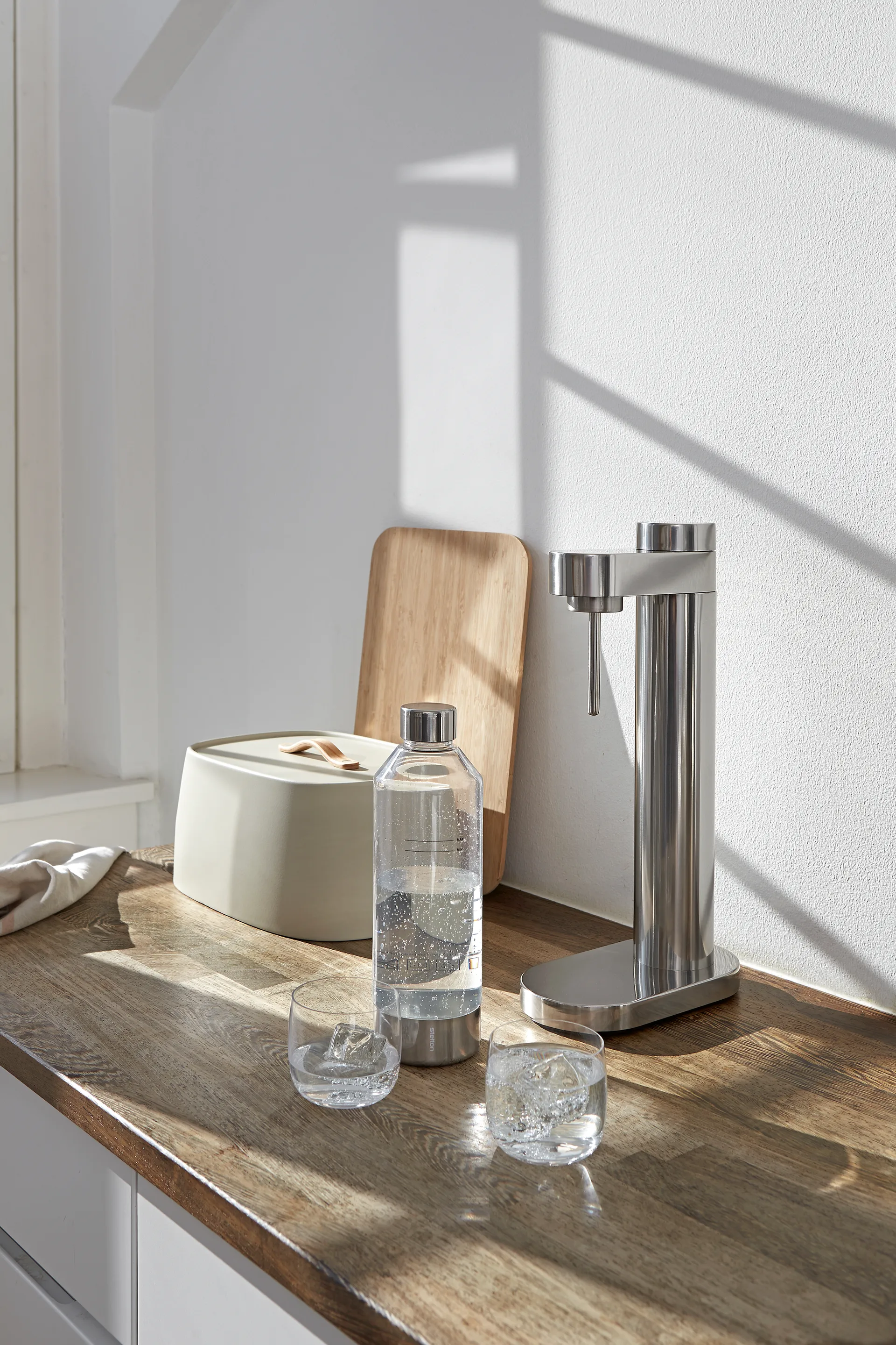 Gasatore acqua frizzante Brus, Steel Stelton