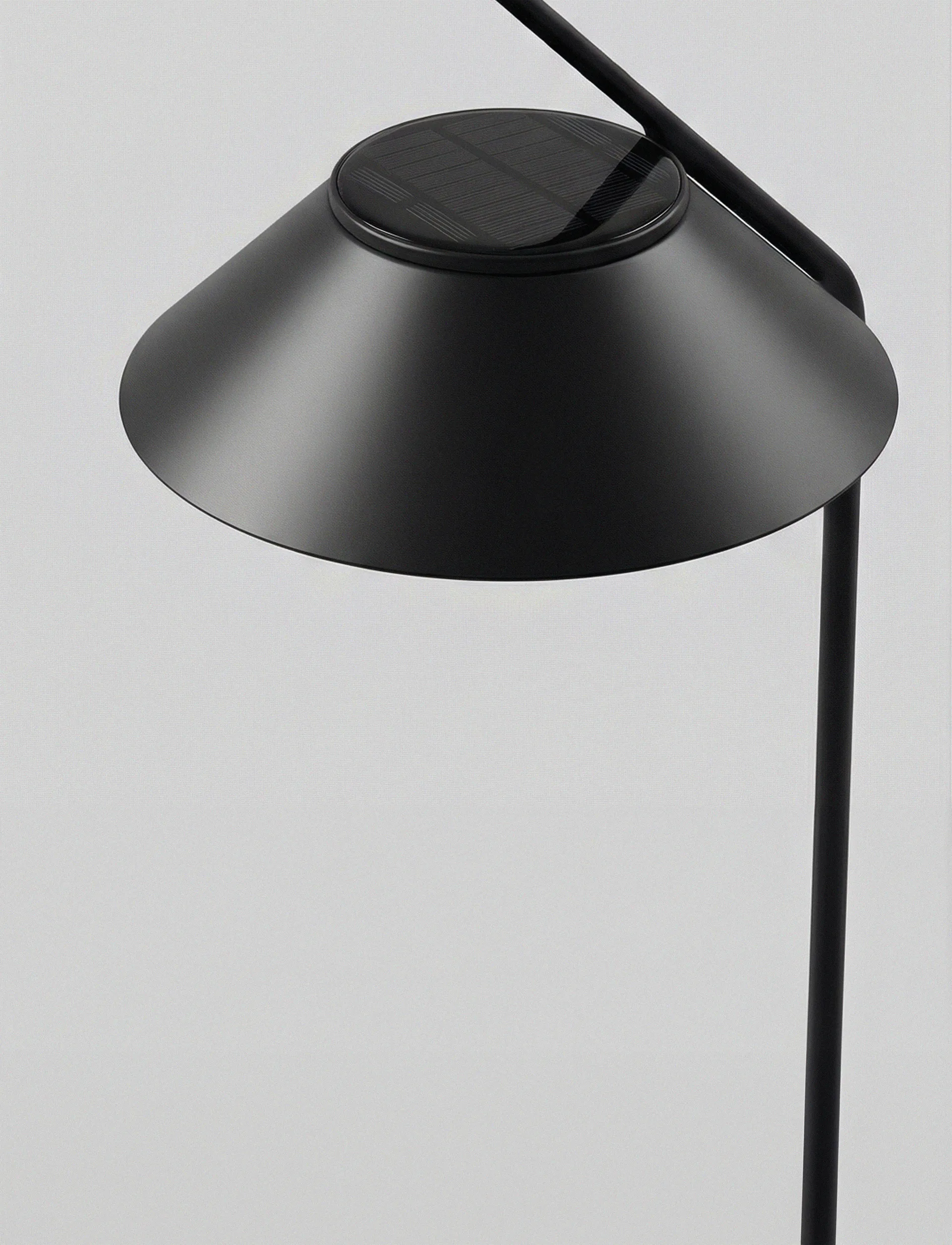 Lampione solare angolare con supporto, Nero Stelton