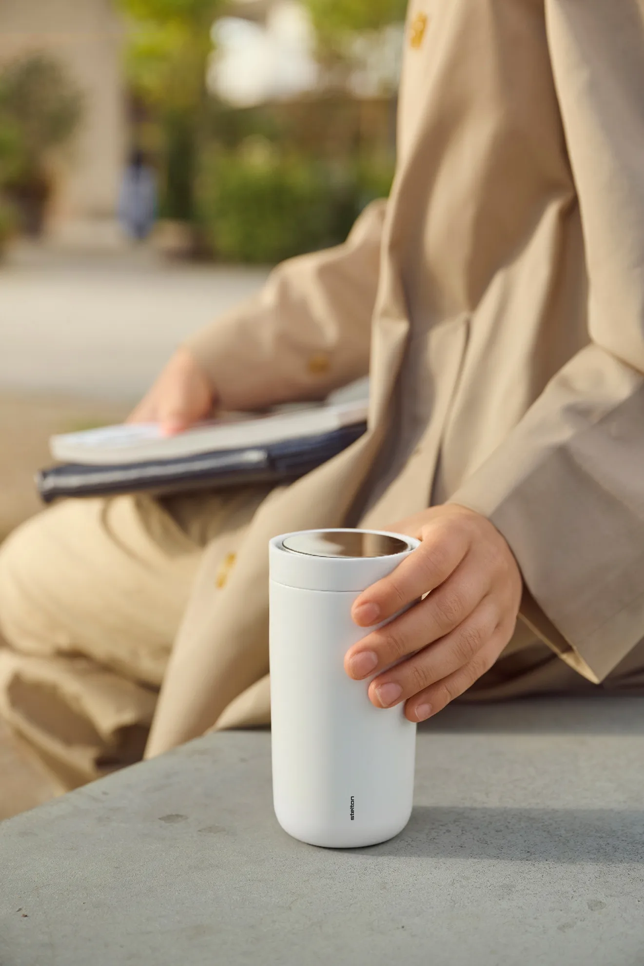 Tazza da termos To Go Click 0,2 l, Soft chalk Stelton