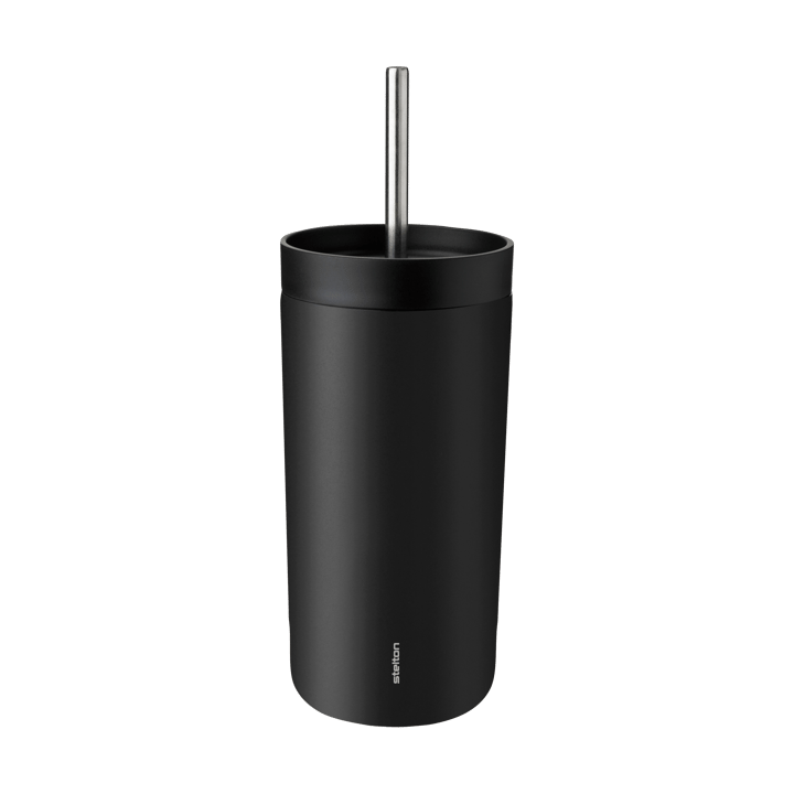 Tazza termica con cannuccia To Go Sip 0,4 L - Soft black - Stelton