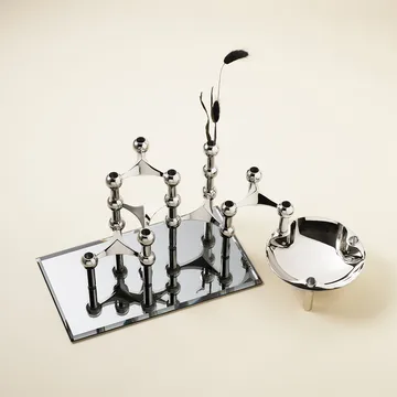 Bicchiere con base in vetro rettangolare Nagel - smoked black - STOFF