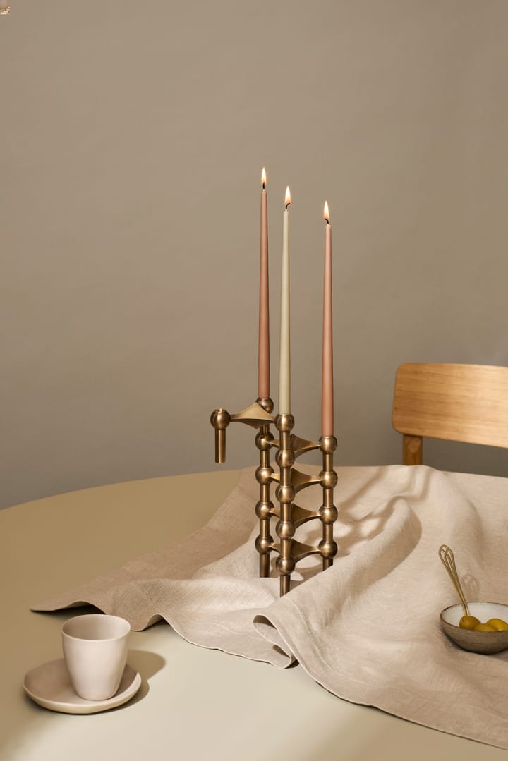 Candela STOFF by ester & erik, confezione da 6, Marrone chiaro STOFF