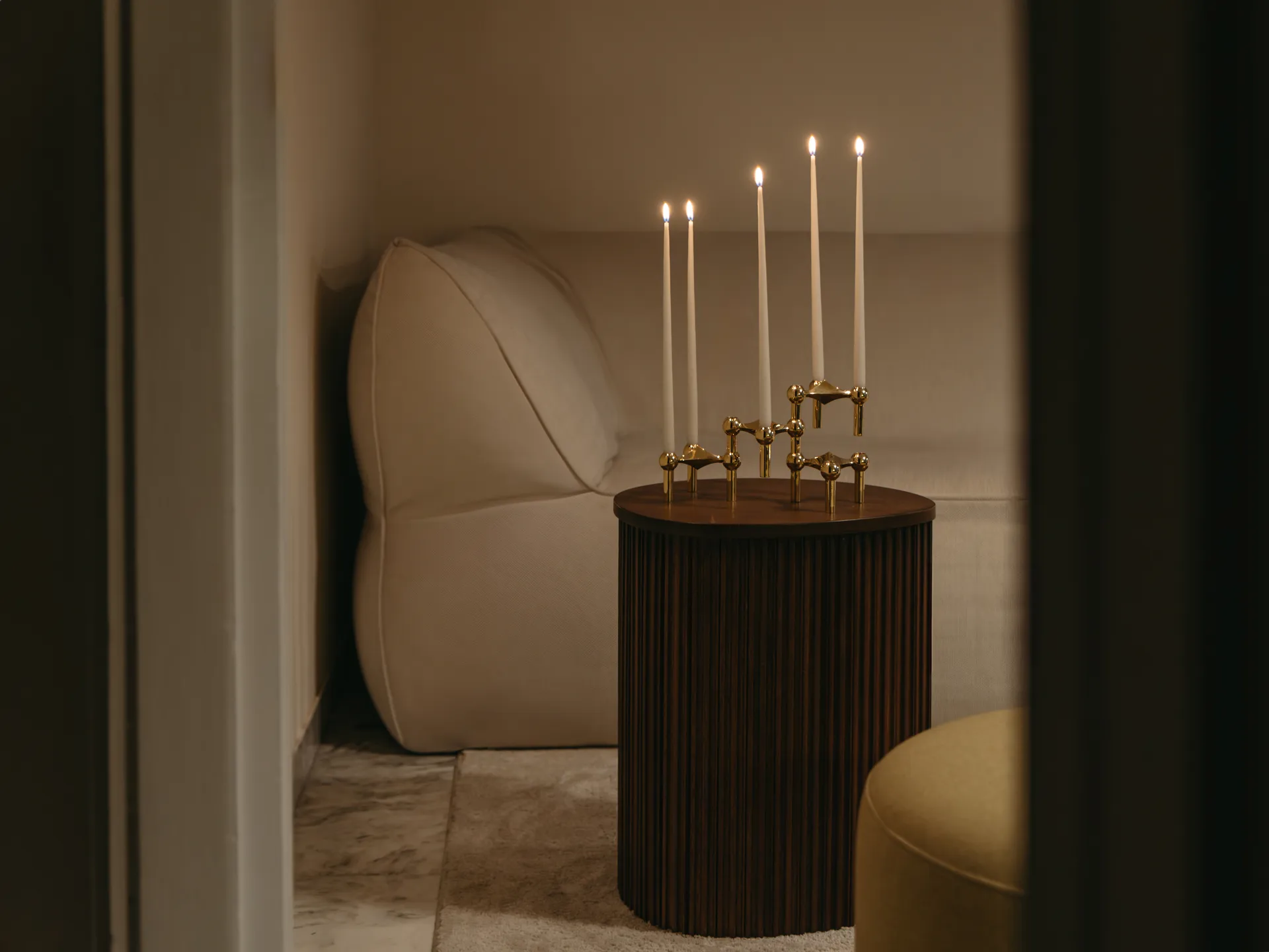 Candela STOFF by ester & erik grande, confezione da 4, Off-white STOFF