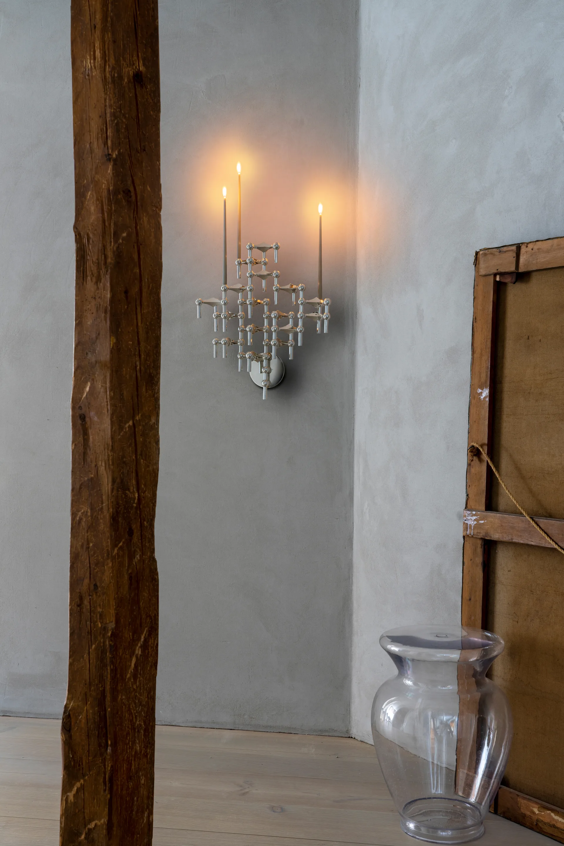 Candeliere STOFF Nagel 2 pezzi - Cromo STOFF