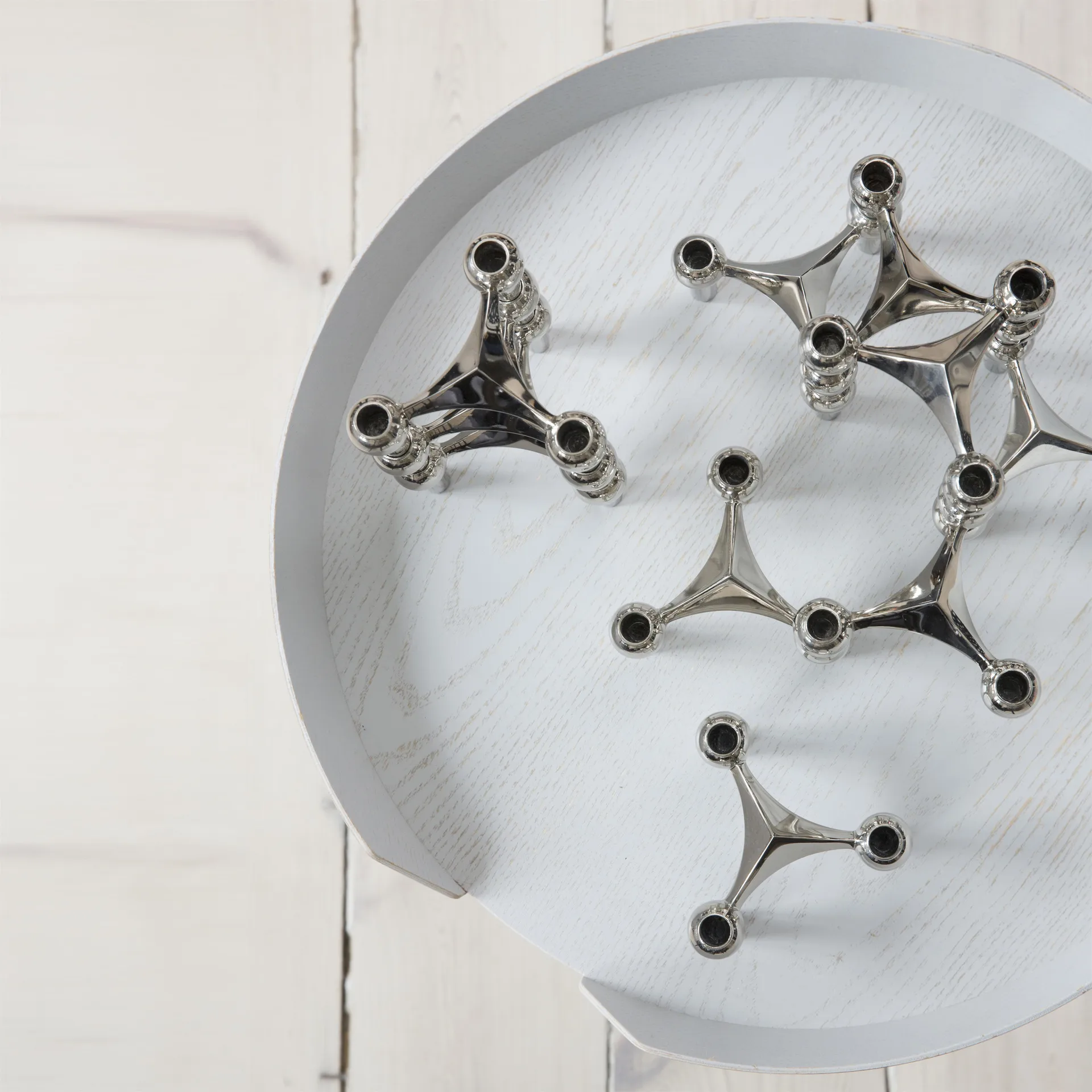 Candeliere STOFF Nagel confezione da 3, cromo STOFF