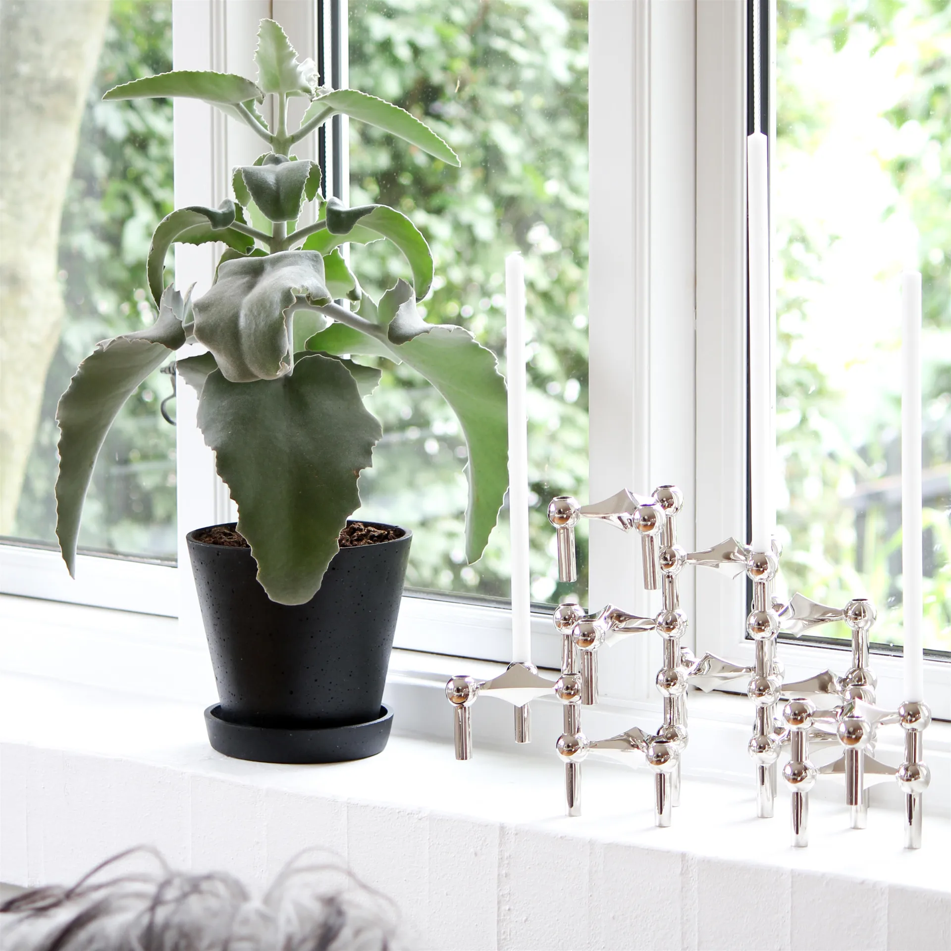 Candeliere STOFF Nagel confezione da 3, cromo STOFF