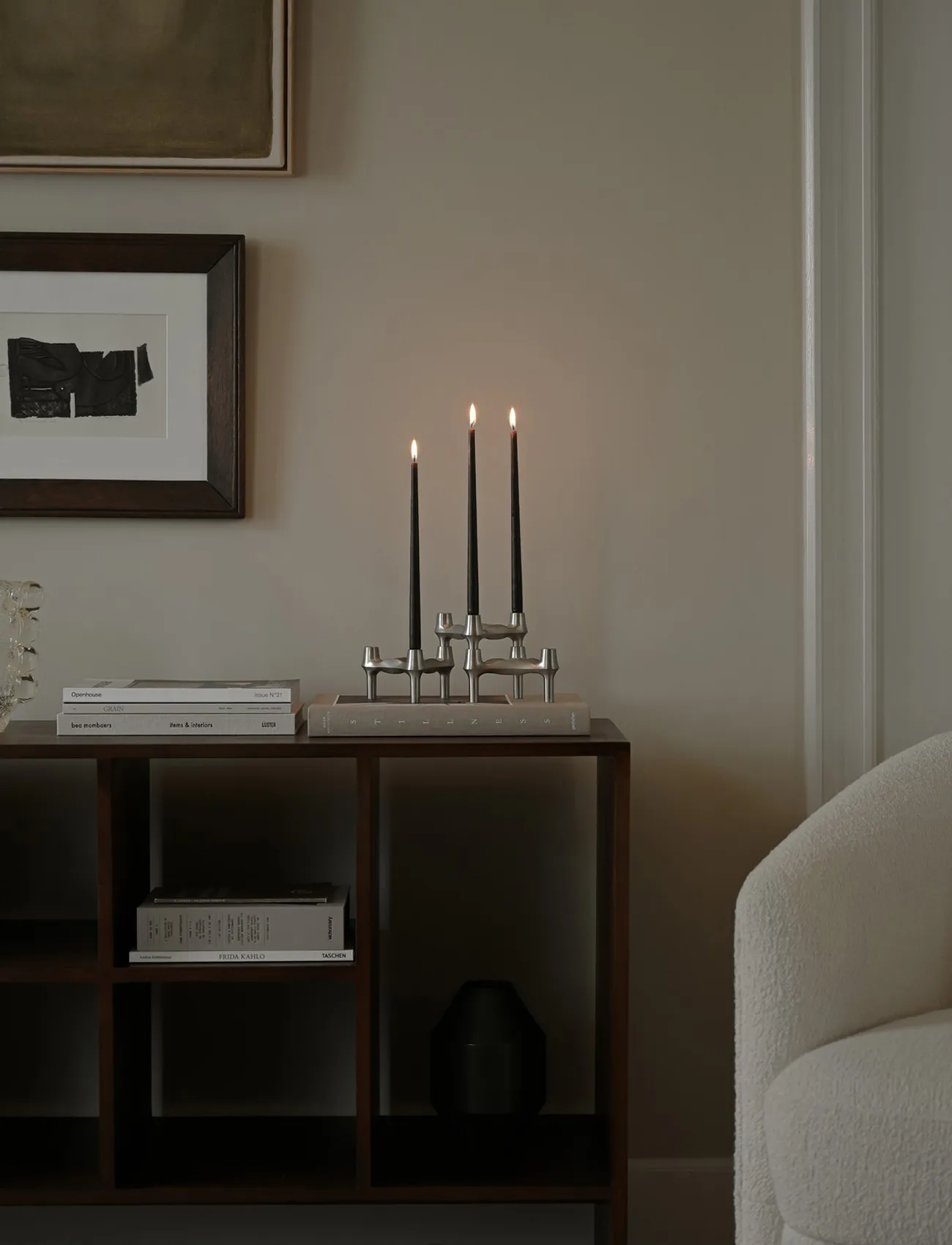 Candela STOFF Nagel by ester & erik, confezione da 6, Espresso STOFF Nagel