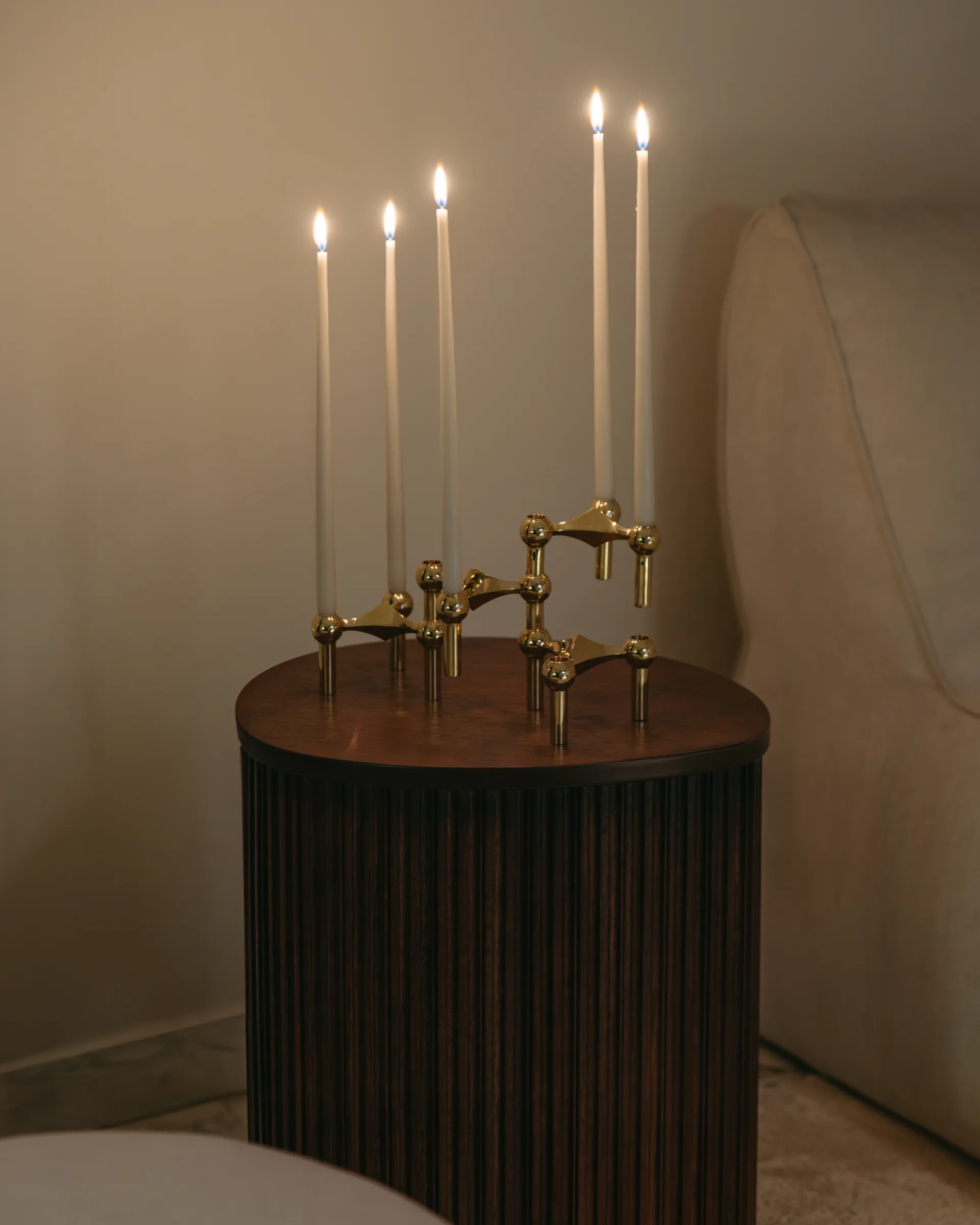 Candela STOFF Nagel by ester & erik, confezione da 6, Off-white STOFF Nagel