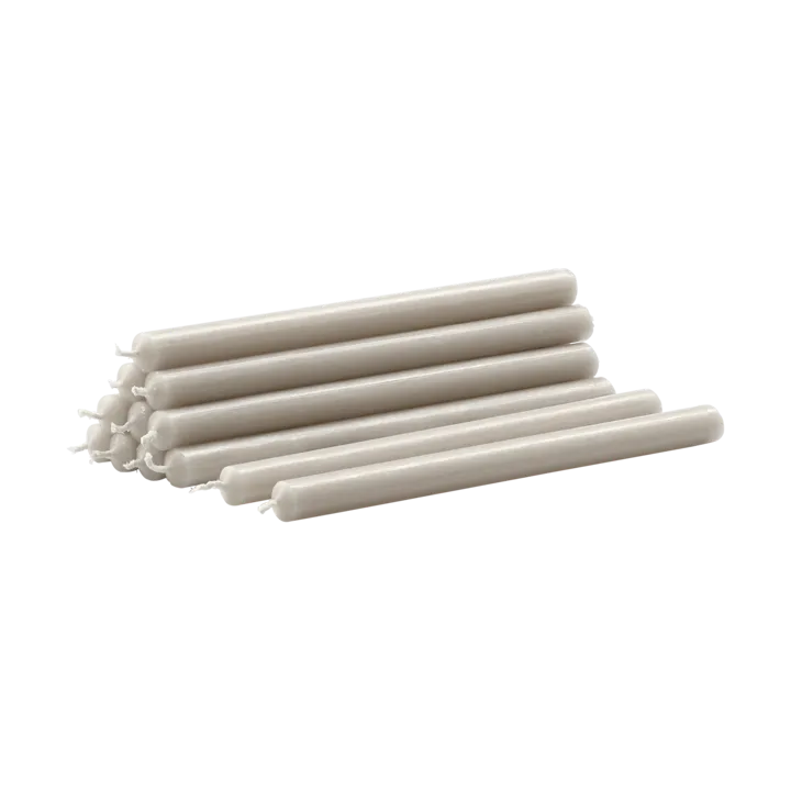 Candele Nagel confezione da 12 - Linen grey - STOFF Nagel