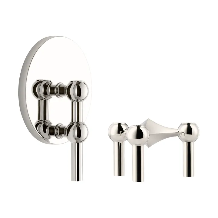 Candeliere STOFF Nagel 2 pezzi - Cromo - STOFF Nagel