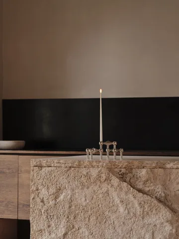 Candeliere STOFF Nagel confezione da 3 + candele confezione da 12 - STOFF Nagel