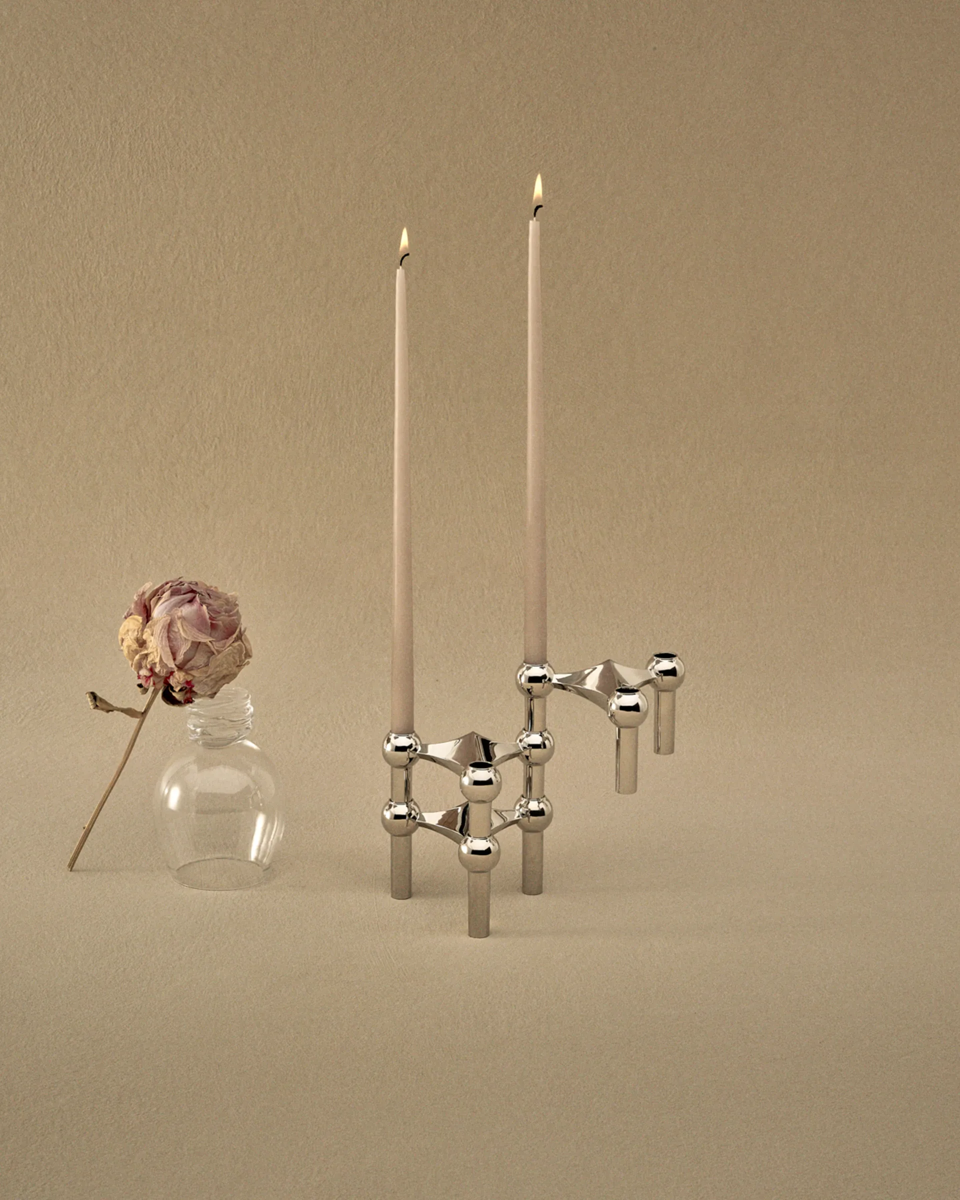 Candeliere STOFF Nagel confezione da 3, cromo STOFF Nagel
