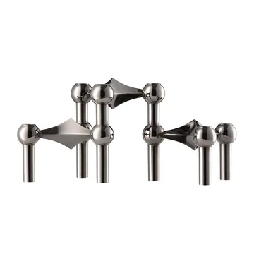 Candeliere STOFF Nagel confezione da 3 - Nero cromo - STOFF Nagel