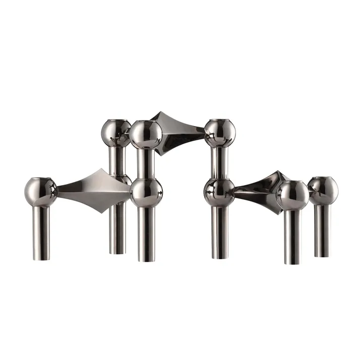 Candeliere STOFF Nagel confezione da 3 - Nero cromo - STOFF Nagel