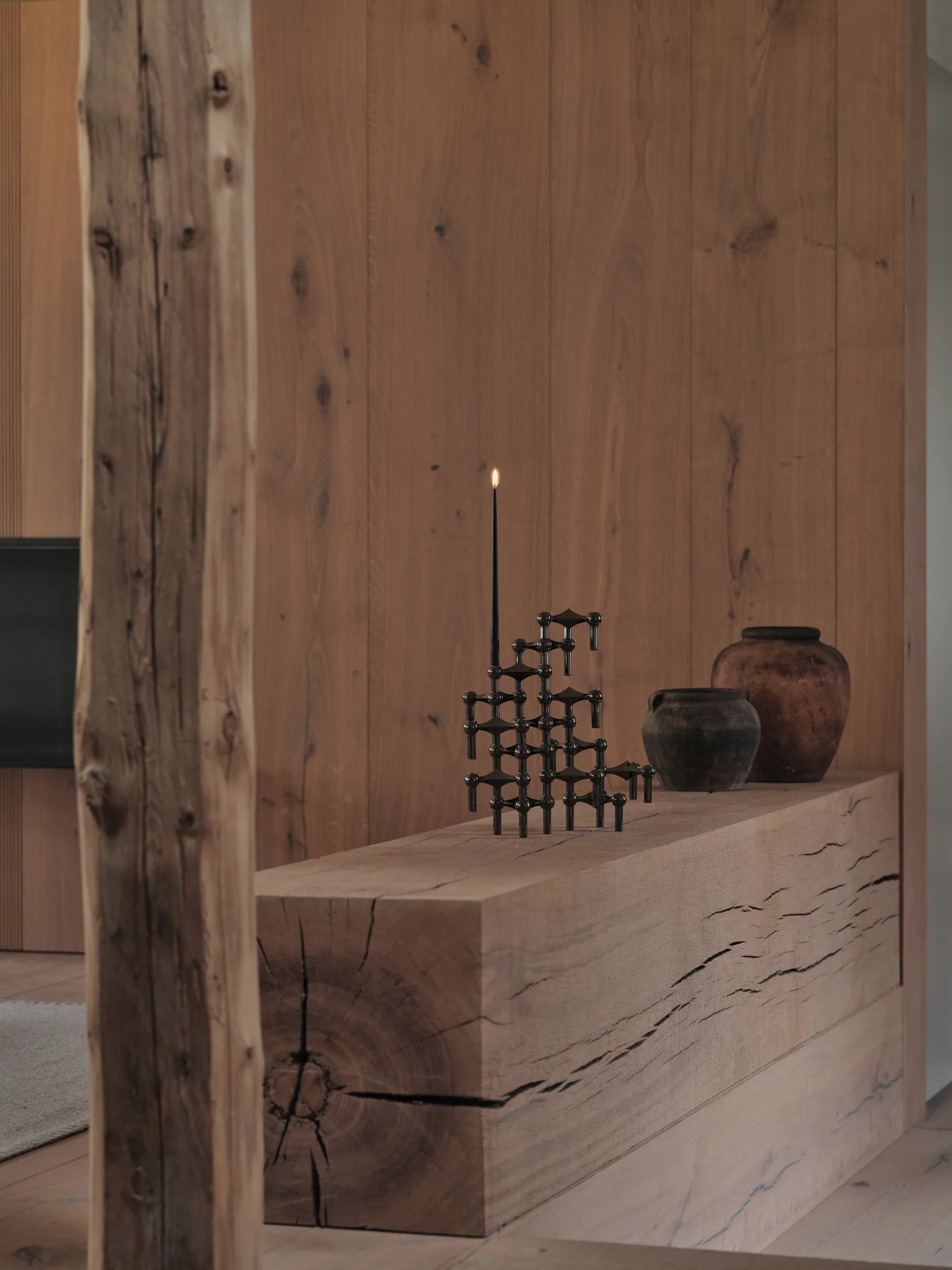 Candeliere STOFF Nagel confezione da 3, Nero cromo STOFF Nagel