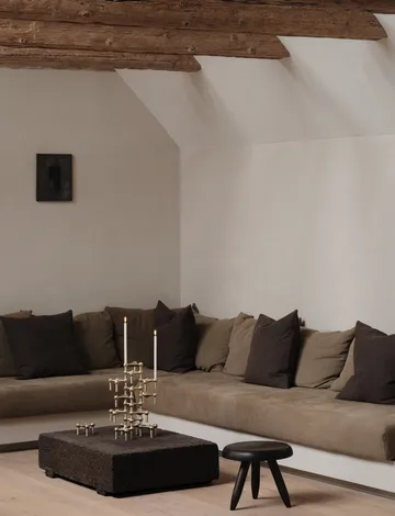 Candeliere STOFF Nagel confezione da 3 - Ottone spazzolato - STOFF Nagel