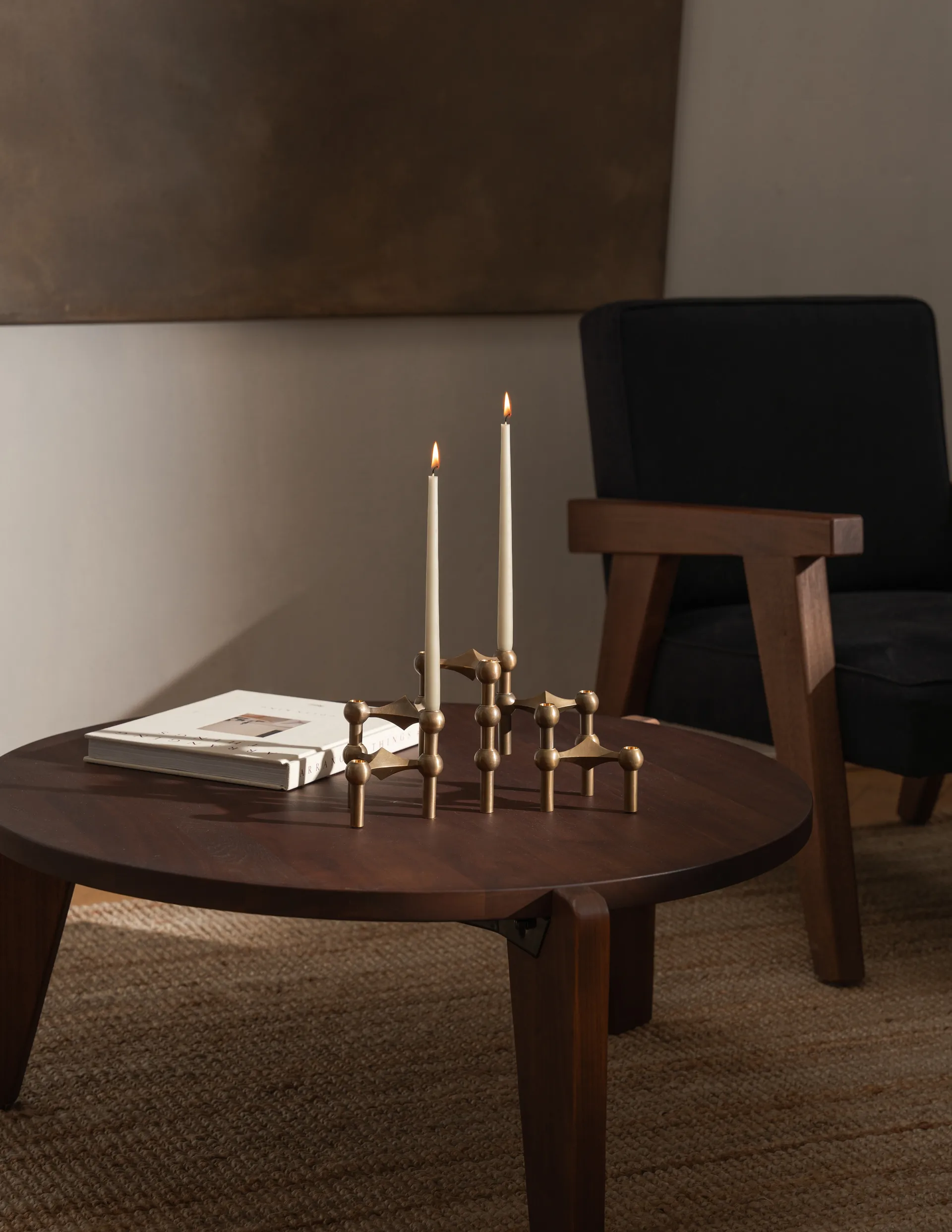 Portacandela Nagel, Bronzed brass STOFF Nagel