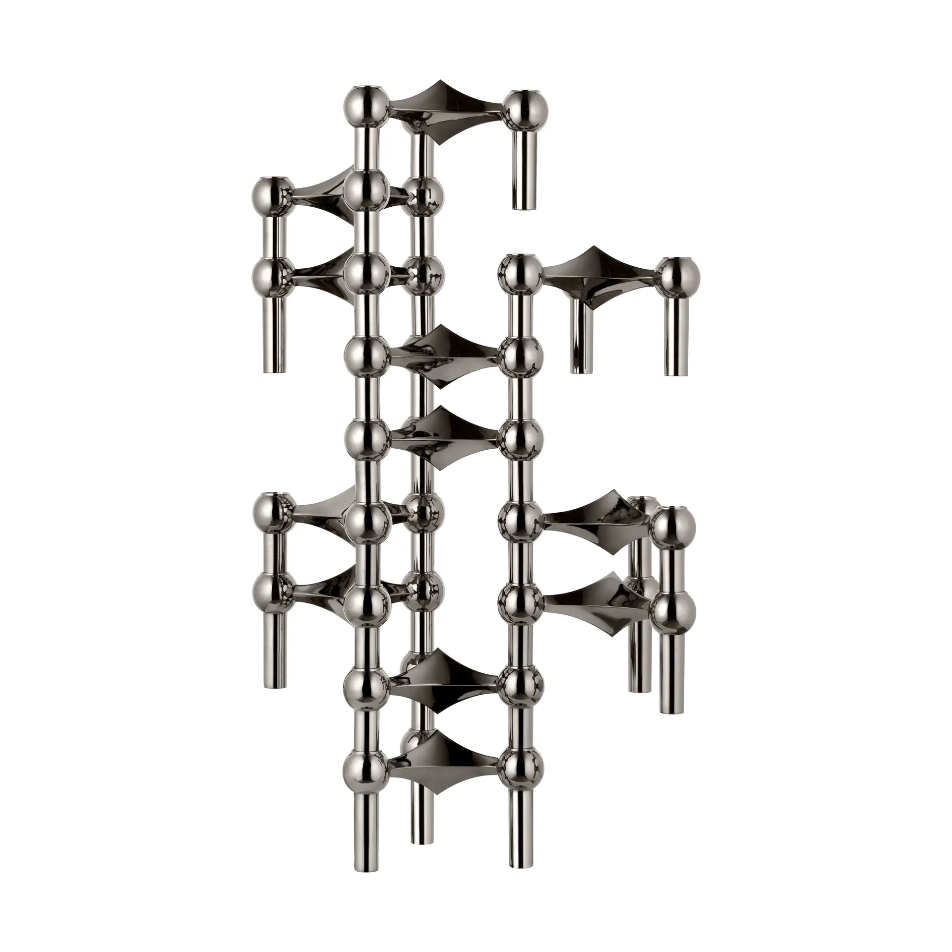 Portacandela Nagel, Nero cromo STOFF Nagel