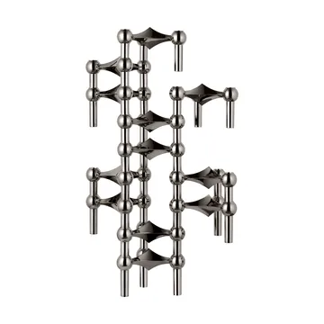 Portacandela Nagel - Nero cromo - STOFF Nagel