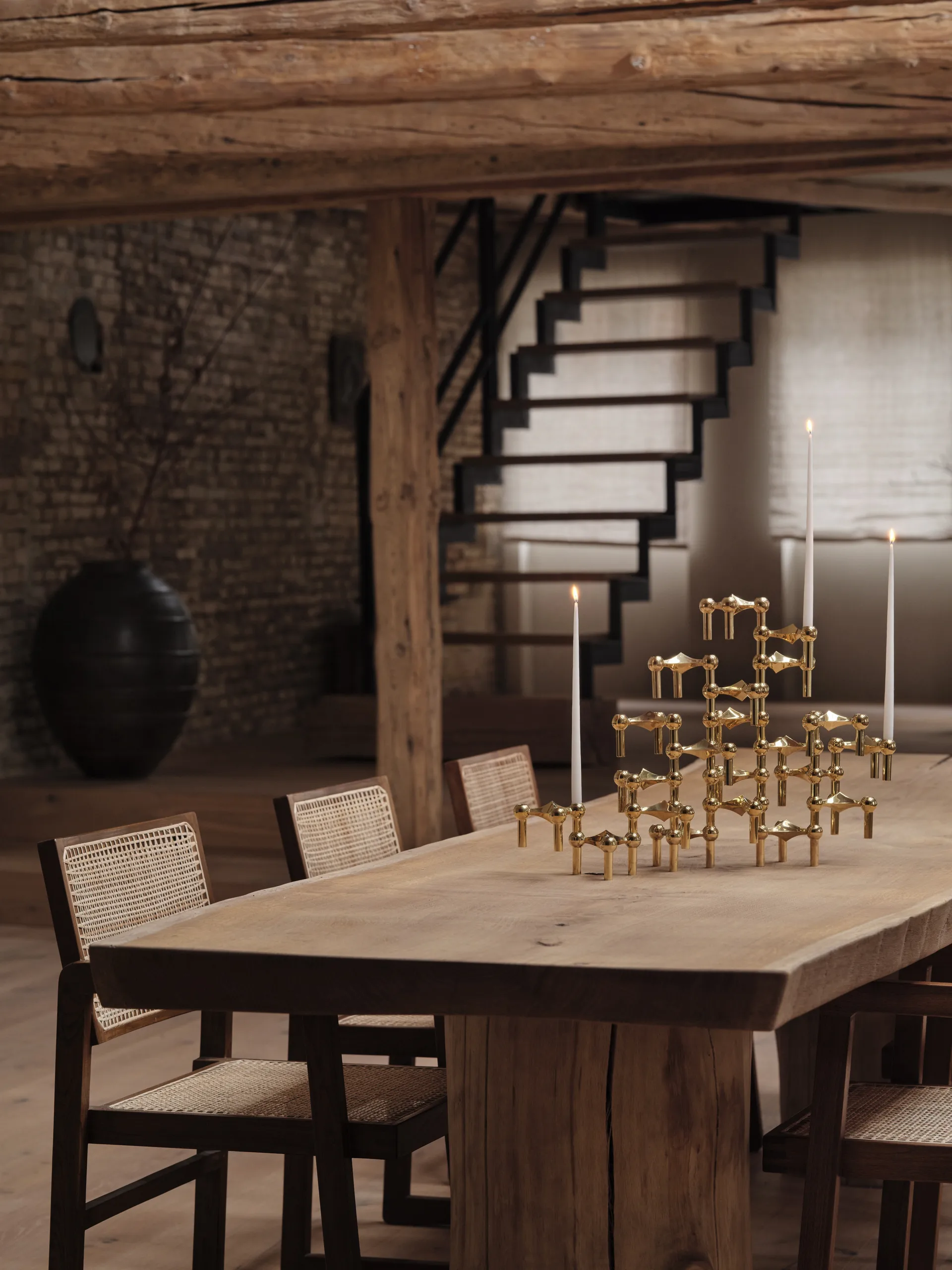 Portacandela Nagel, ottone STOFF Nagel