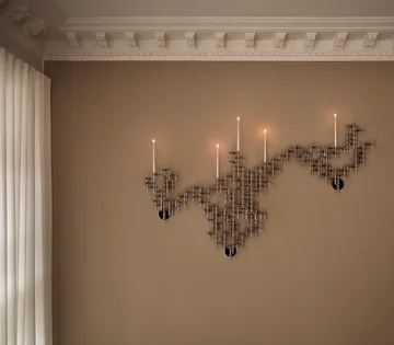 Portacandele da parete STOFF Nagel - Cromo - STOFF Nagel