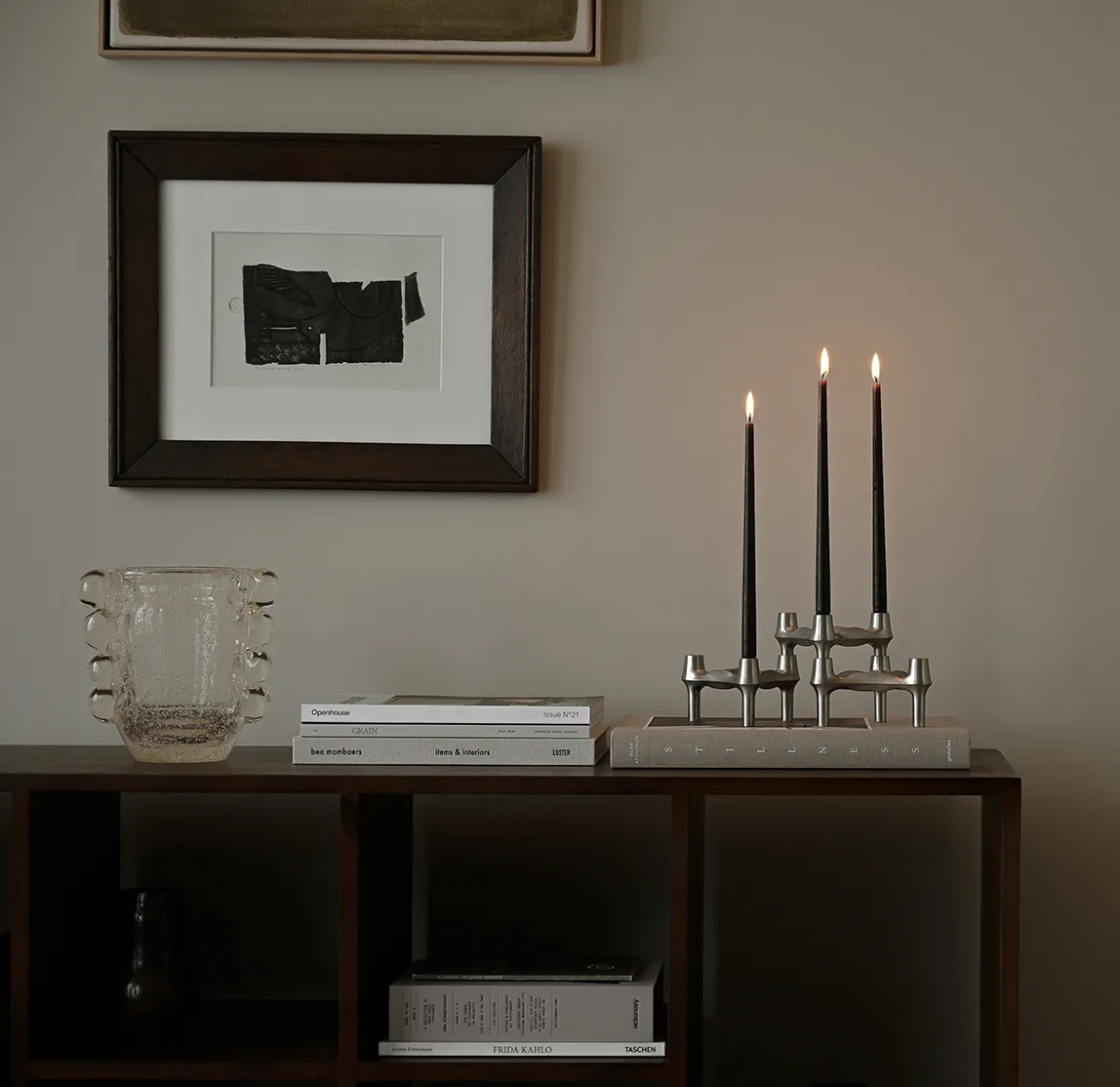 Portacandele STOFF Nagel BMF 3 pezzi, Cromo spazzolato STOFF Nagel