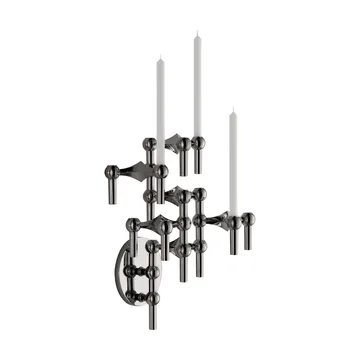 STOFF Nagel portacandele da parete - Cromo nero - STOFF Nagel